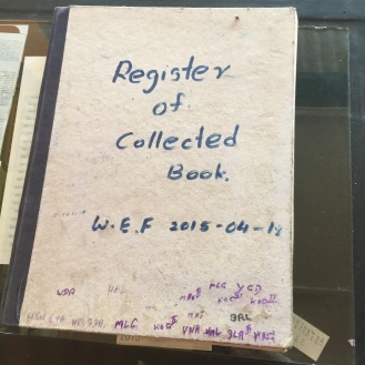 Register of Collected at Hikkaduwa