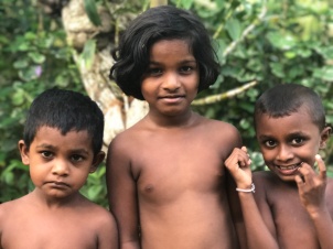 These three kids lost everything in the May 2017 floods - house, clothes, possessions. After taking their family emergency supplies of food and sanitary items, we returned a few days later with clothes, mattresses, bedding, and a small camping stove.
